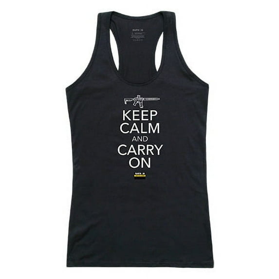 Rapid Dominance GS1-778-BLK-03 Carry on Womens Graphic Tank Top, Black - Large
