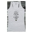 thumbnail image 1 of RapDom Keep Calm Carry On Graphic Womens Tank Top [Heather Grey - 2XL], 1 of 1