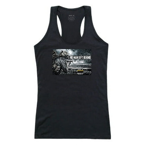Rapid Dominance GS1-780-BLK-04 No Men Left Womens Graphic Tank Top, Black - Extra Large