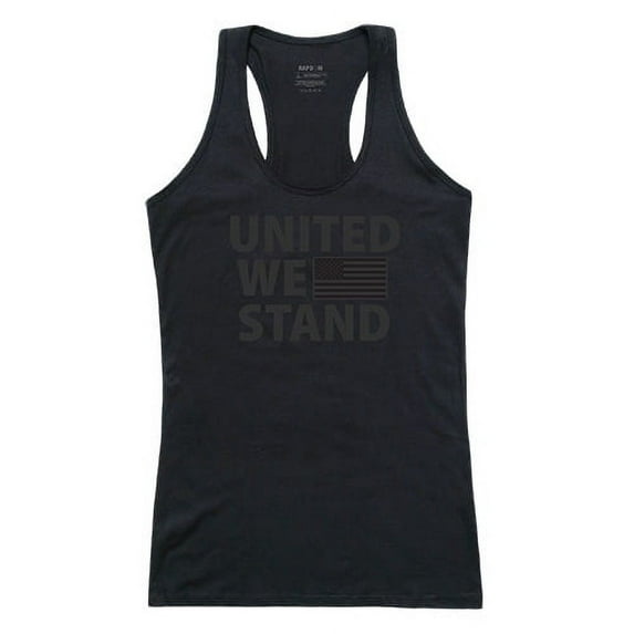Rapid Dominance GS1-788-BLK-04 United We Womens Graphic Tank Top, Black - Extra Large