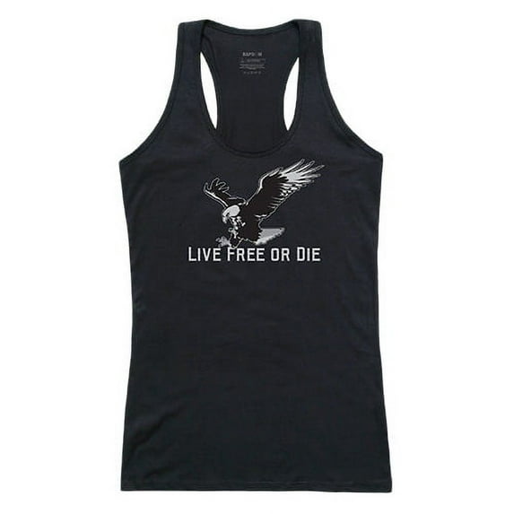 Rapid Dominance GS1-793-BLK-01 Live Free Womens Graphic Tank Top, Black - Small