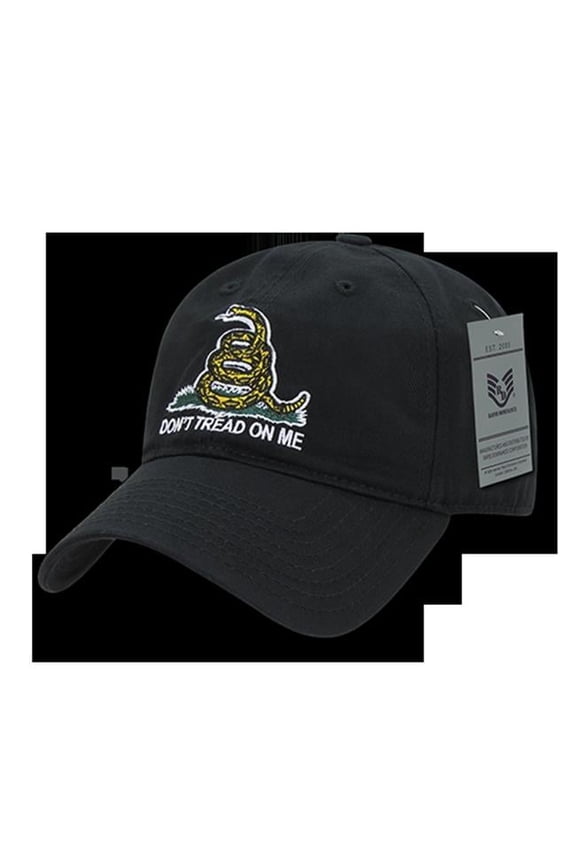 Gadsden Flag Relaxed Graphic Cap, Black