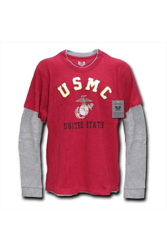 Highlight Tee- Marines- Cardinal- 2X
