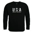 thumbnail image 1 of Rapid Dominance Home of the Brave Graphic Mens Crewneck Sweatshirt [Black - L], 1 of 1