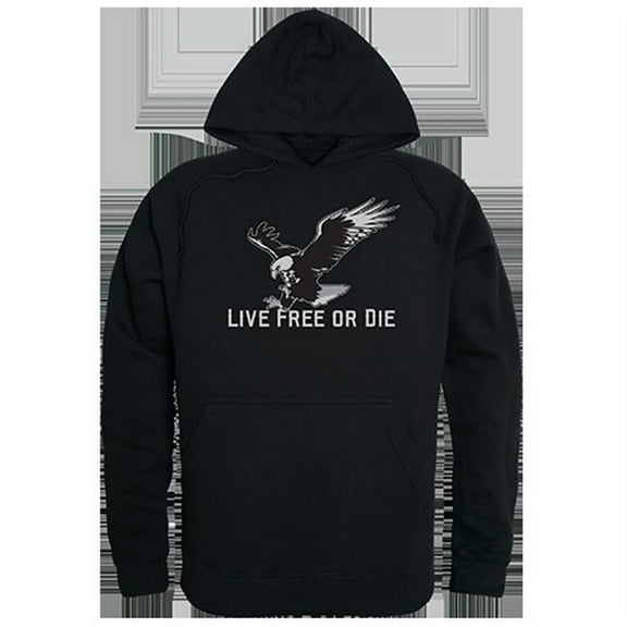Rapid Dominance Live Free Graphic Pullover Hoodie, Black - Extra Large