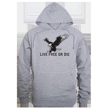 Rapid Dominance Live Free Graphic Pullover Sweatshirt, Heather Gray - Medium