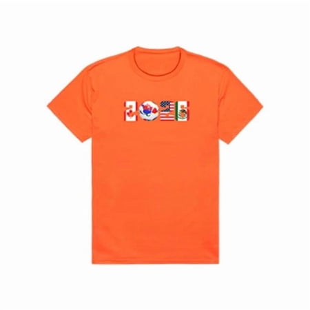 Rapid Dominance MD1-SB6-ORN-01 Soccer 2026 Flags Short Sleeve T-Shirt, Orange - Small