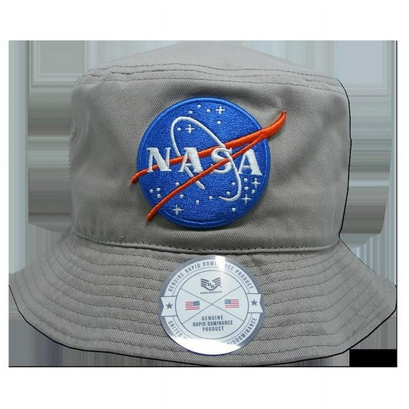 Rapid Dominance  Meatball NASA Relaxed Bucket Hat, Grey - Large & Extra Large