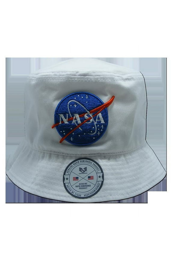 Rapid Dominance Meatball NASA Relaxed Bucket Hat, White - Large & Extra Large