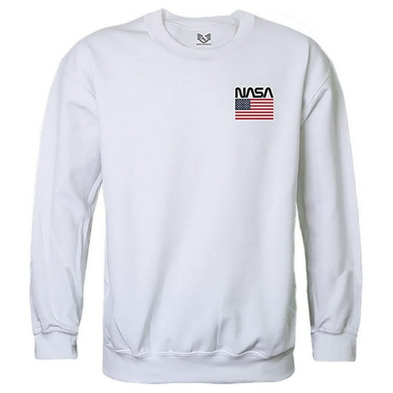 Rapid Dominance NAS2-WO1-WHT-03 Worm1 Graphic Crewneck Sweatshirt, White - Large