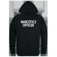 thumbnail image 1 of Rapid Dominance Narcotics Officer Text Graphic Mens Pullover Hoodie [Black - XL], 1 of 1