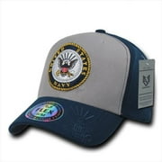 Rapid Dominance Navy Flex Mens Fitted Cap [Grey/Navy Blue - L/XL]