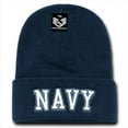 thumbnail image 1 of Rapid Dominance Navy Text Military Long Cuff Beanie Cap [Navy Blue], 1 of 6
