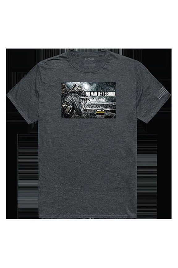 No Men Left Tactical Graphic Tee Shirt, Heather Charcoal - Small