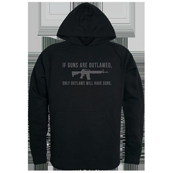 Rapid Dominance Outlawed Graphic Pullover Hoodie, Black - Large