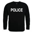 thumbnail image 1 of Rapid Dominance Police Text Graphic Mens Crewneck Sweatshirt [Black - S], 1 of 1