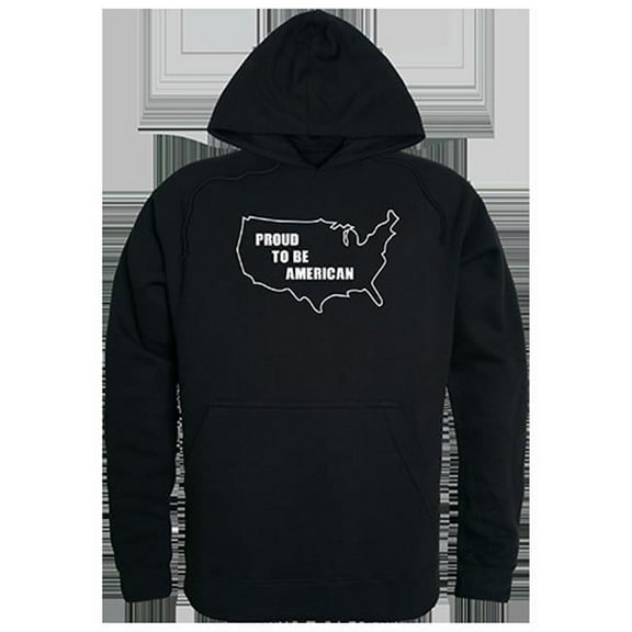 Rapid Dominance Proud To Be American Graphic Mens Pullover Hoodie [Black - S]