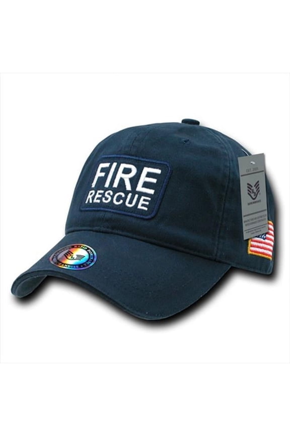 R89-FIRE-RESCUE Dual Flag Raid Caps- Fire Rescue