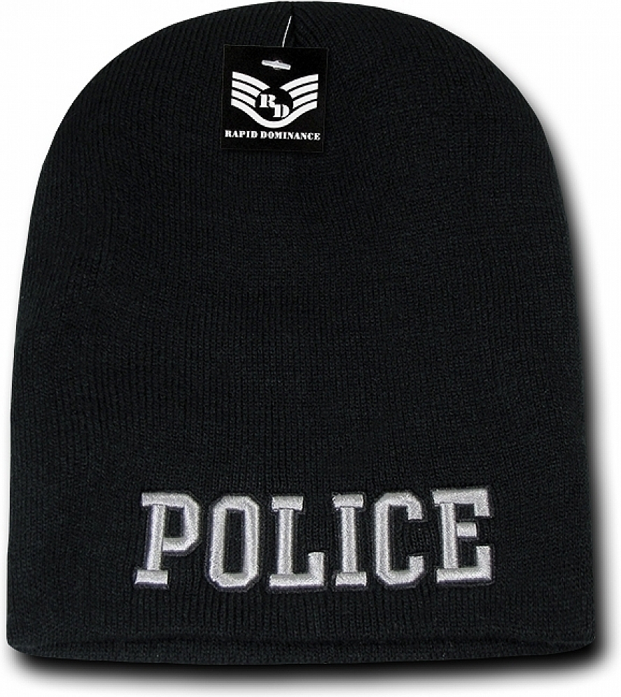 Rapid Dominance R90-POL Military And Law Work Beanies&#44; Police&#44; Black - image 1 of 1