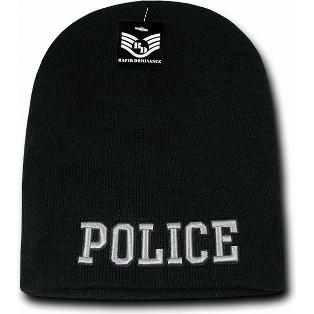 Rapid Dominance R90-POL Military And Law Work Beanies&#44; Police&#44; Black