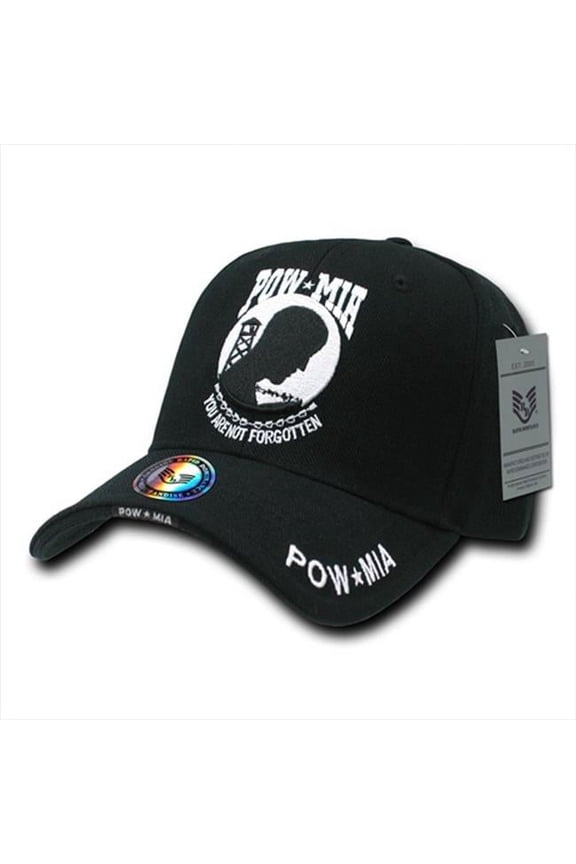DeLuxe Milit. Caps, POW*MIA, Black