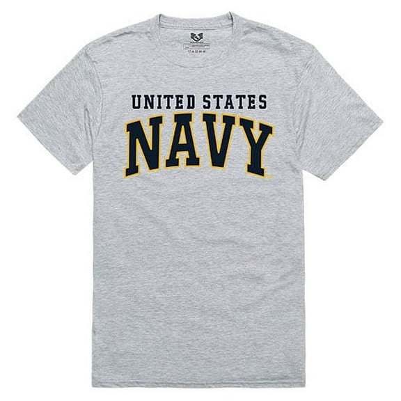 Rapid Dominance RS2-NA3-HGY-05 United States Navy 3 Relaxed Graphic T-Shirt, Heather Grey - 2X
