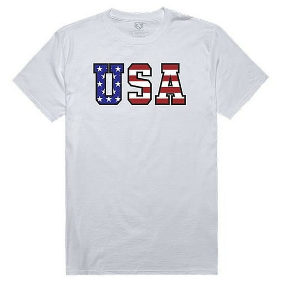 Rapid Dominance RS2 Relaxed Graphic Tees-Flag Text - WHT-M