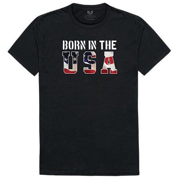Rapid Dominance RS2-U01-BLK-01 Born in the US Relaxed Graphic T-shirt, Black - Small