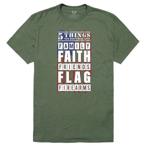 Rapid Dominance RS2-U12-OLV-03 5 Things YDMW 2 Relaxed Graphic Tee Shirt, Olive - Large