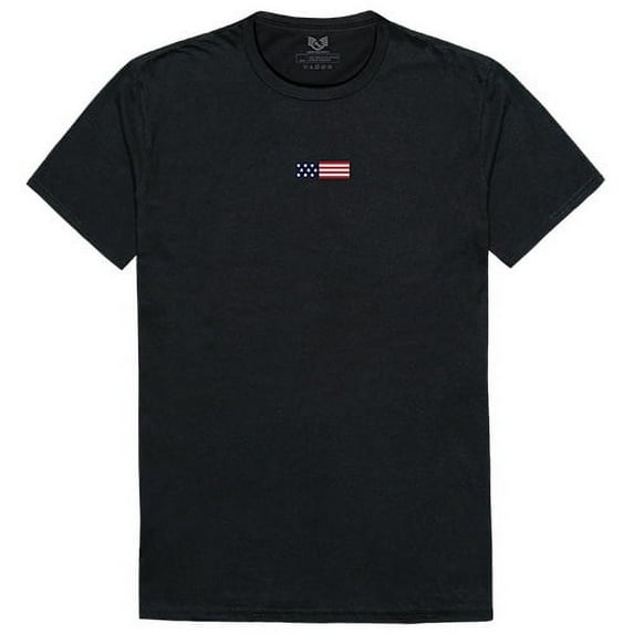 Rapid Dominance RS2-US1-BLK-01 US Flag 1 Relaxed Graphic Tee Shirt, Black - Small