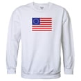 thumbnail image 1 of Rapid Dominance RS3-BR2-WHT-03 Betsy Ross 2 Graphic Crewneck Sweatshirt, White - Large, 1 of 1