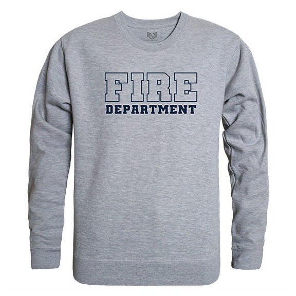 Rapid Dominance RS3-FD-HGY-03 Fire Department Graphic Crew Neck Sweatshirt, Heather Grey - Large