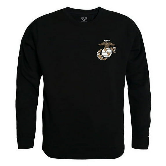 Rapid Dominance RS3-MC5-BLK-05 USMC Graphic Crewneck Sweatshirt, Black - 2XL