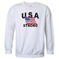 thumbnail image 1 of Rapid Dominance RS3-U09-WHT-04 USA Strong 4 Graphic Crewneck Sweatshirt, White - Extra Large, 1 of 1