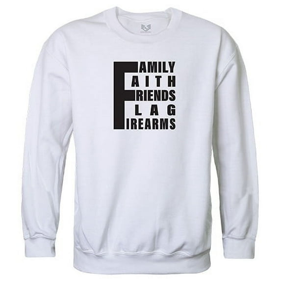 Rapid Dominance RS3-U11-WHT-02 5 Things YDMW 1 Graphic Crewneck Sweatshirt, White - Medium