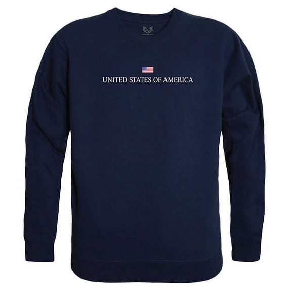 Rapid Dominance RS3-US3-NVY-01 USA Graphic Crewneck Sweatshirt, Navy - Small