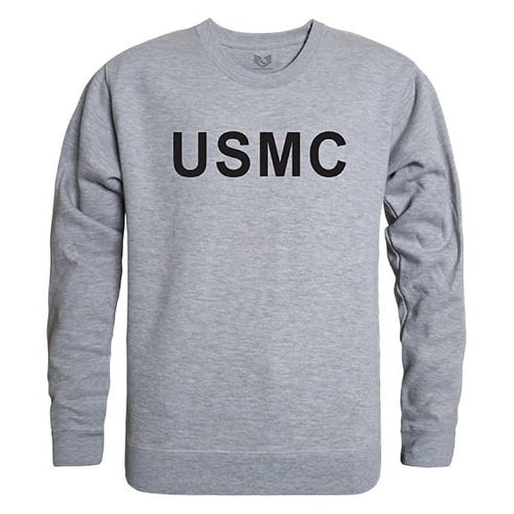 Rapid Dominance RS3-USM-HGY-02 USMC Graphic Crew Neck Sweatshirt, Heather Grey - Medium