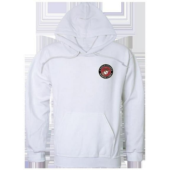 Rapid Dominance RS4-MCE-WHT-03 USMC Emblem Graphic Pullover Sweatshirt, White - Large