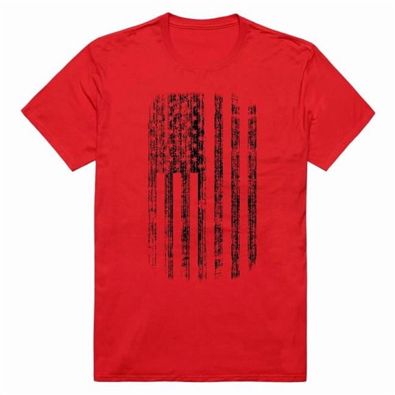 Rapid Dominance RS6-USA-RE2-04 Distressed American Flag Short Sleeve T-Shirt, Red - Extra Large