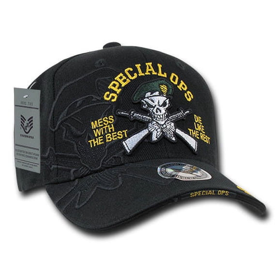 Rapid Dominance Rd7 - Shadow Military Baseball Caps-Grn Beret Special Ops Black