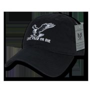 Rapid Dominance Relaxed Graphic Cap, Live Free or Die - Black