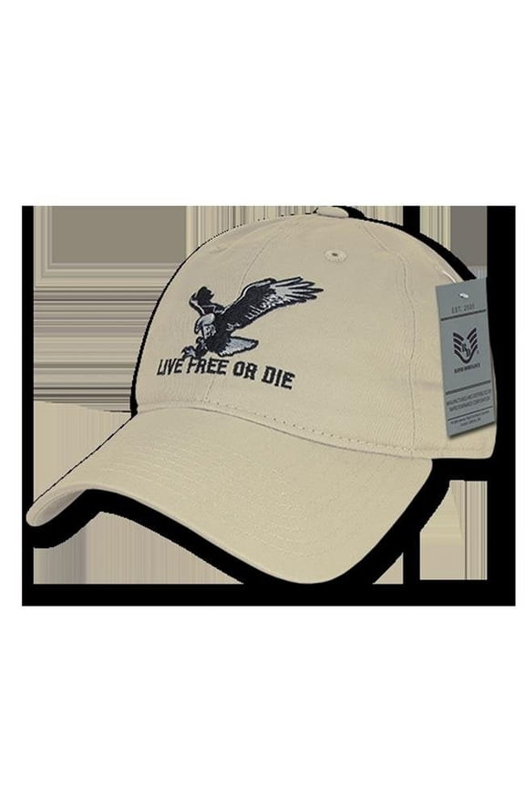 Rapid Dominance Relaxed Graphic Cap - Live Free or Die, Stone