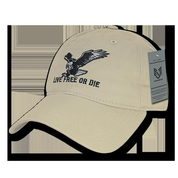 Rapid Dominance  Relaxed Graphic Cap - Live Free or Die, Stone
