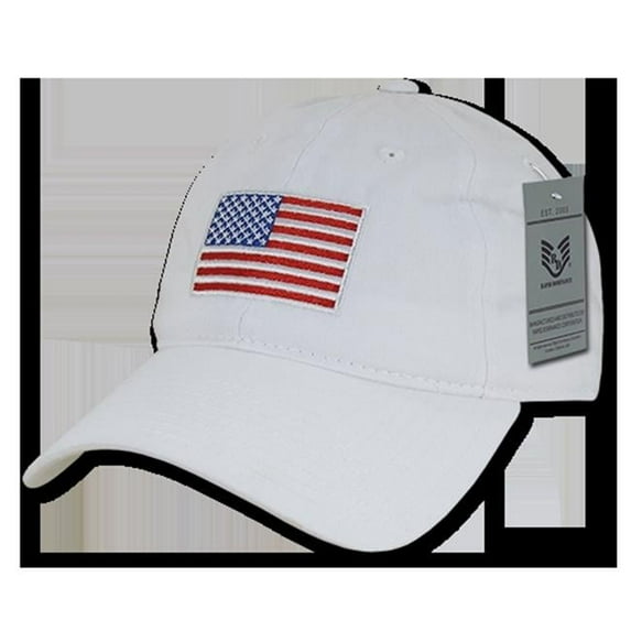 Rapid Dominance Relaxed Graphic Cap, Original USA Flag - White