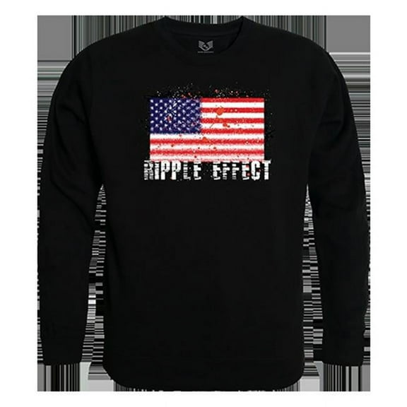 Rapid Dominance  Ripple Effect Graphic Crewneck Sweatshirt, Black - Medium
