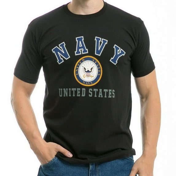Rapid Dominance S27-NA1-BLK-04 30 Single Tee Us Navy Classic- Black- Extra Large