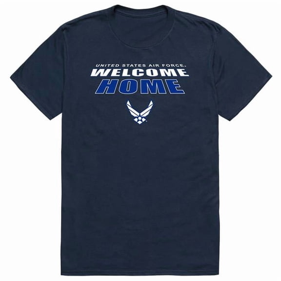 Rapid Dominance S34-AIR-NVY-04 Welcome Home Air Force Short Sleeve T-Shirt, Navy - Extra Large