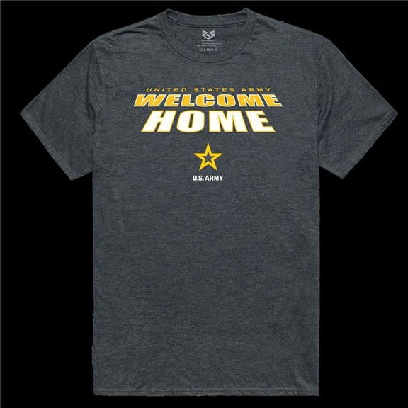 Rapid Dominance S34-ARM-HCH-01 US Army Welcome Home T-Shirt - Heather Charcoal - Small & Large