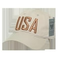 thumbnail image 1 of Relaxed Ripstop Cap, USA Text, Khaki, 1 of 4