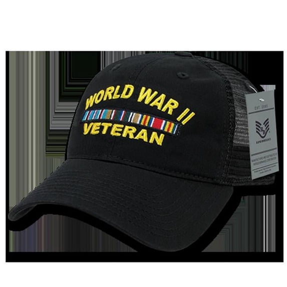 Rapid Dominance S79-WWV-BLK Relaxed Trucker WWV Caps, Black